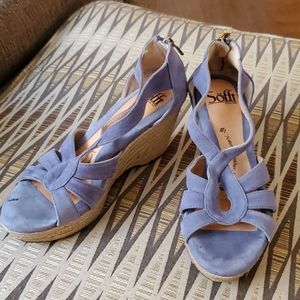 Sofft blue suede sandals